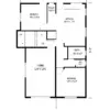 west facing 2bhk plan